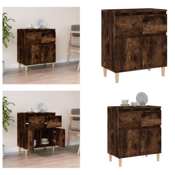 Vidaxl Credenza In Rovere Fumé 60X35X70 Cm In Legno - Credenza - Credenza - Credenza - Credenza - Credenza-image