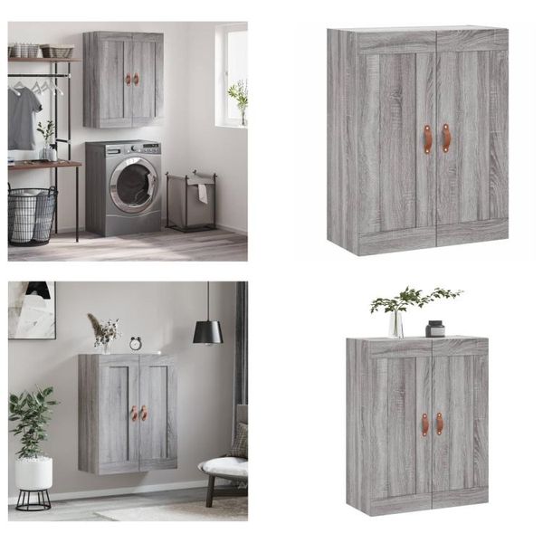 Vidaxl Armadio A Muro Grigio Sonoma 69,5X34X90 Cm Materiale Legno - Armadio A Muro - Armadio A Muro - Armadio - Armadio Portaoggetti-image