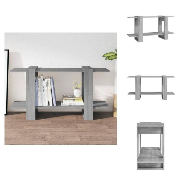 Vidaxl Libreria Grigio Sonoma 100X30X51 Cm Materiale A Base Di Legno - Librerie E Scaffalature-image
