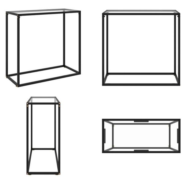 Vidaxl Tavolo Consolle Trasparente 80X35X75 Cm In Vetro Temperato - Tavolo Consolle - Tavoli Consolle - Tavolo Da Parete - Tavoli Da Parete-image