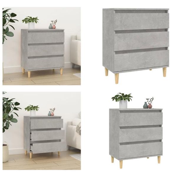 Vidaxl Credenza Grigio Cemento 60X35X70 Cm In Legno - Credenza - Credenza - Armadio - Armadio Portaoggetti-image