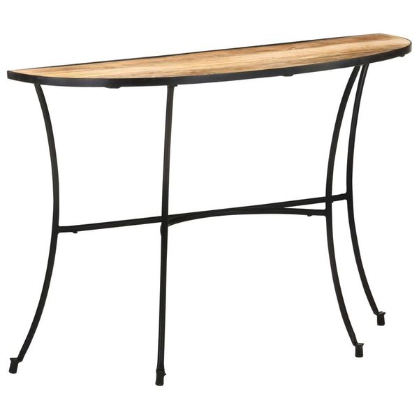 The Living Store Tavolino 110X40X77 Cm In Legno Massello Di Mango-image