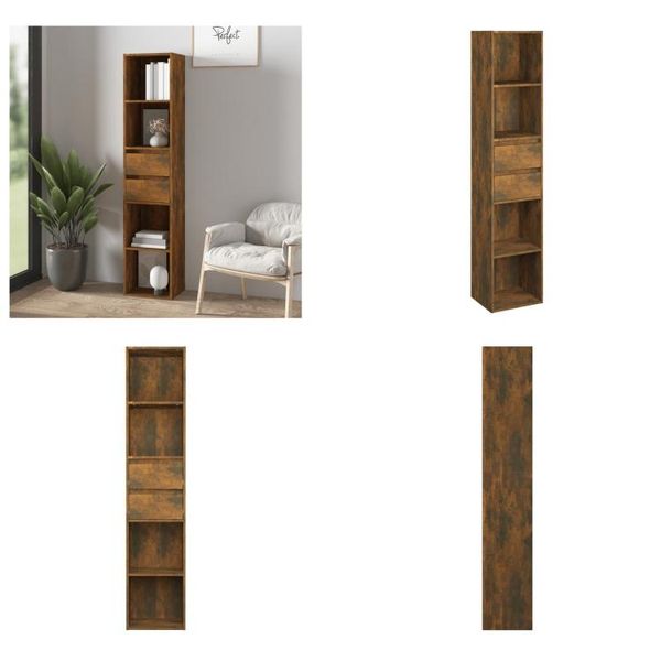 Vidaxl Libreria In Rovere Affumicato 36X30X171 Cm Materiale A Base Di Legno - Libreria - Librerie - Libreria - Scaffale Di Stoccaggio-image