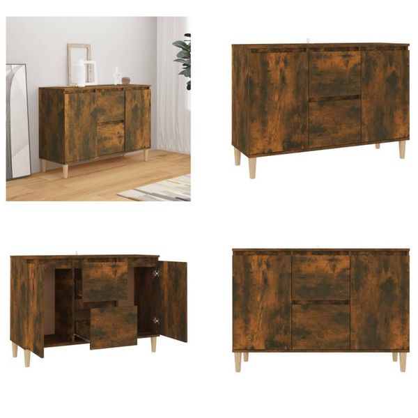 Vidaxl Credenza In Rovere Affumicato 103,5X35X70 Cm Materiale A Base Di Legno - Credenza - Credenze - Mobile - Mobile Credenza-image