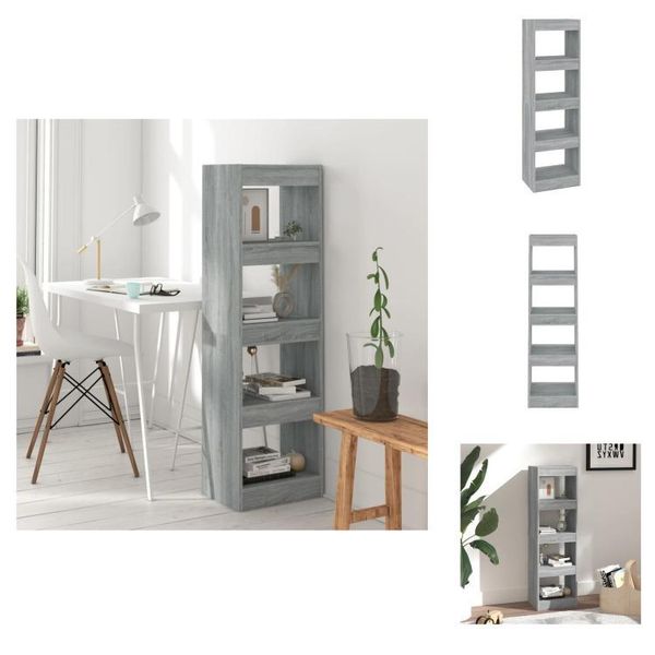 Vidaxl Libreria/Divisorio Grigio Sonoma 40X30X135 Cm - Librerie E Scaffalature-image