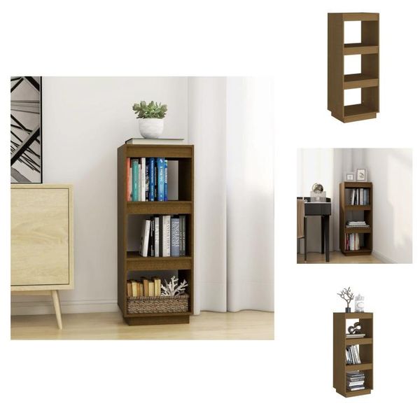 Vidaxl Libreria/Divisorio Per Camera Marrone Miele 40X35X103 In Legno Di Pino Massiccio - Librerie E Scaffalature-image