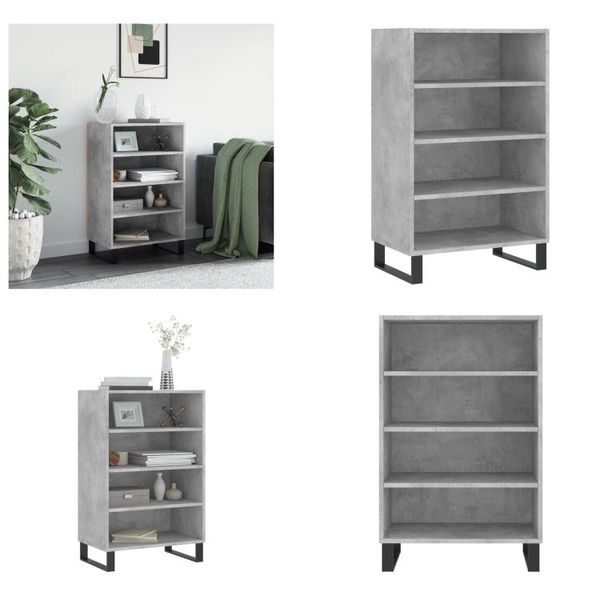 Vidaxl Credenza Betongrau 57X35X90 Cm Holzwerkstoff - Credenza - Credenze - Credenza - Kabinett-image