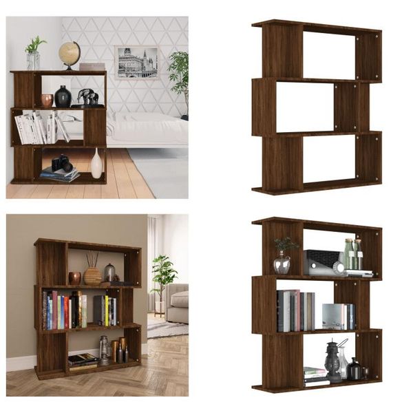 Vidaxl Scaffale/Divisorio Per Ambienti Rovere Marrone 80X24X96 Cm Materiale A Base Di Legno - Scaffale - Librerie - Libreria - Divisorio Per Ambienti-image
