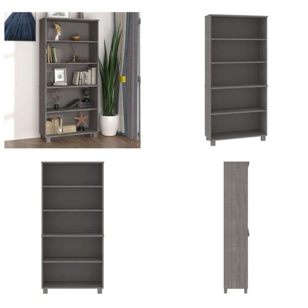 Vidaxl Credenza Hamar Massivholz Kiefer Hellgrau - Credenza - Credenze - Credenza Massivholz - Credenza Holz-image