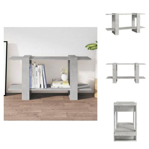Vidaxl Libreria Grigio Cemento 100X30X51 Cm In Legno - Librerie E Scaffalature-image