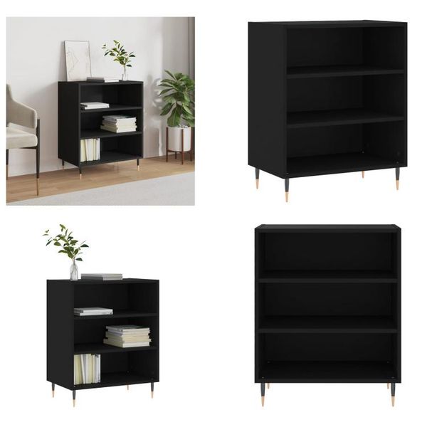 Vidaxl Credenza Schwarz 57X35X70 Cm Holzwerkstoff - Credenza - Credenze - Lagerschrank - Buffet-image