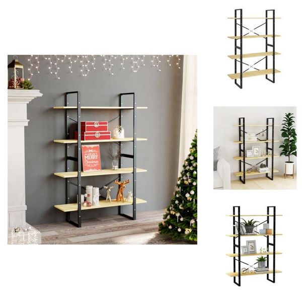 Vidaxl Libreria 4 Scomparti 100X30X140 Cm In Legno Di Pino Massiccio - Librerie E Scaffalature-image