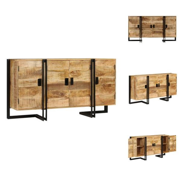 Vidaxl Credenza In Legno Massiccio Di Mango 150 X 40 X 80 Cm - Credenze-image