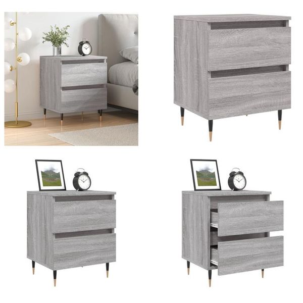 Vidaxl Comodino Grigio Sonoma 40X35X50 Cm Materiale A Base Di Legno - Comodino - Comodini - Mobile Da Letto - Mobile Da Letto-image