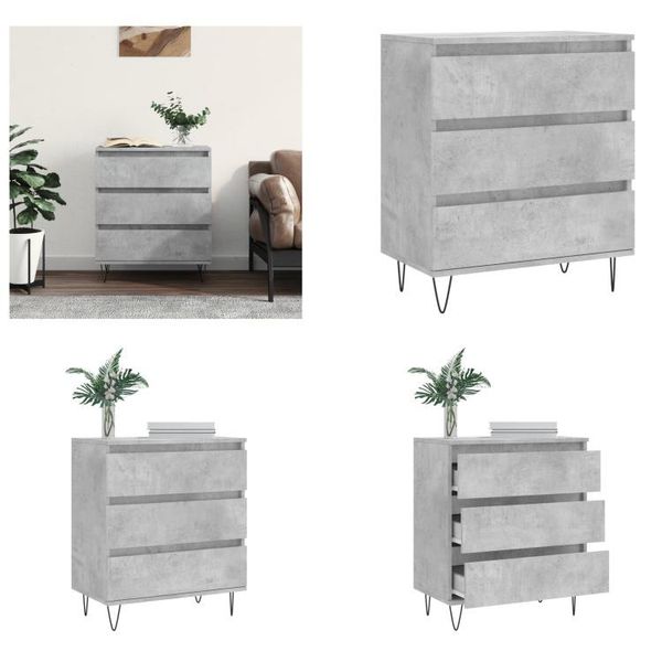 Vidaxl Credenza Betongrau 60X35X70 Cm Holzwerkstoff - Credenza - Credenze - Lagerschrank - Buffet-image