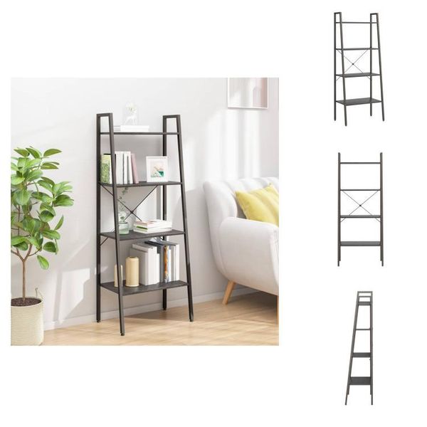 Vidaxl Scaffale A 4 Ripiani Nero 56X35X140 Cm - Librerie E Scaffalature-image
