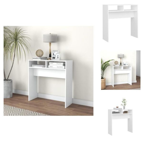 Vidaxl Consolle Bianca 78X30X80 Cm In Materiale Ligneo - Tavolini-image