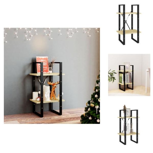 Vidaxl Libreria A 2 Ripiani 40X30X70 Cm In Legno Di Pino Massiccio - Librerie E Scaffalature-image