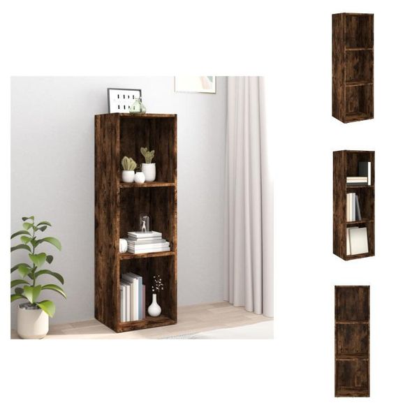 Vidaxl Libreria/Tv In Rovere Fumé 36X30X114Cm In Legno - Librerie E Scaffalature-image