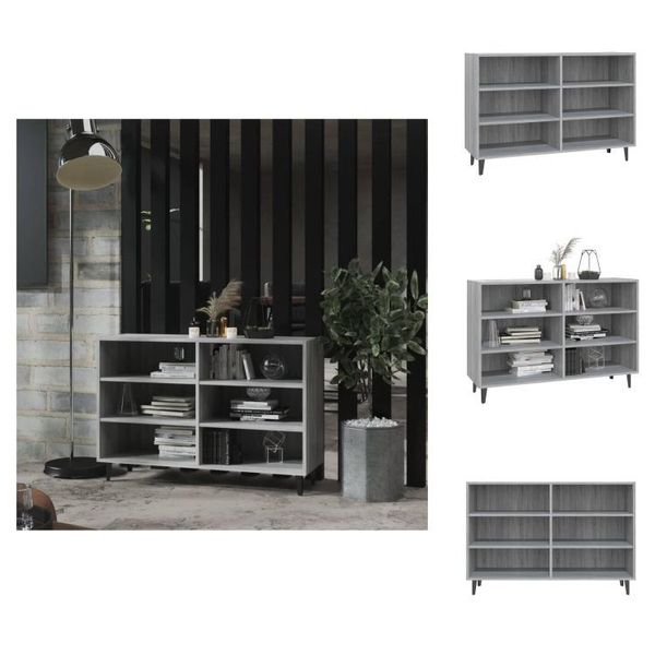 Vidaxl Credenza Grigio Sonoma 103,5X35X70 Cm Materiale A Base Di Legno - Credenze-image
