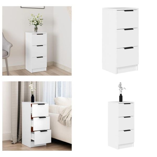 Vidaxl Credenza Bianca 30X30X70 Cm Materiale A Base Di Legno - Credenza - Credenza - Credenza - Credenza - Madia-image