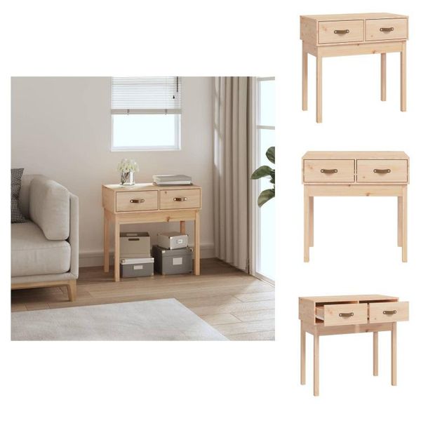 Vidaxl Tavolino 76,5X40X75 Cm In Legno Di Pino Massiccio - Tavolini-image