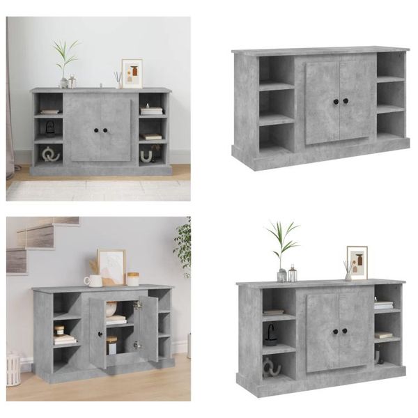 Vidaxl Credenza Grigio Cemento 100X35,5X60 Cm In Legno - Credenza - Credenza - Armadio - Armadio Portaoggetti-image
