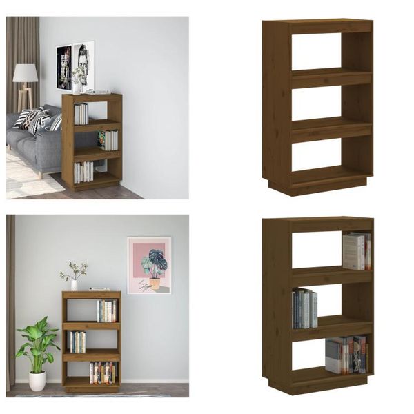 Vidaxl Scaffale/Divisorio Per Ambienti Marrone Miele 60X35X103 Pino Massiccio - Scaffale - Librerie - Scaffale In Legno - Divisorio Per Ambienti-image