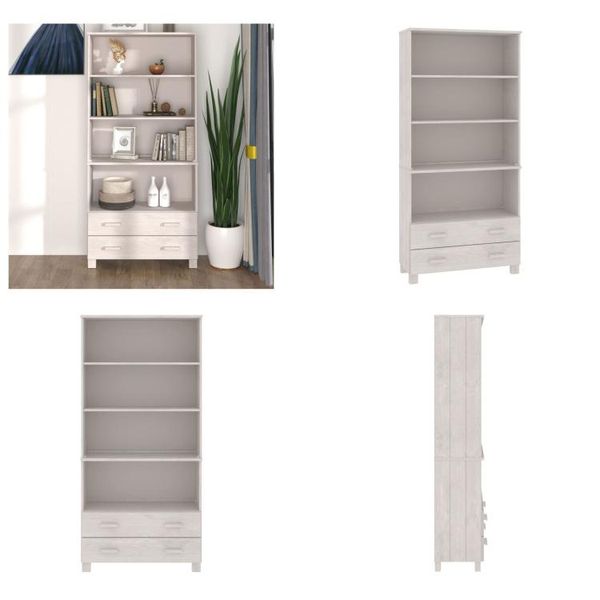 Vidaxl Credenza Hamar Massivholz Kiefer Weiß - Credenza - Credenze - Credenza Massivholz - Credenza Holz-image