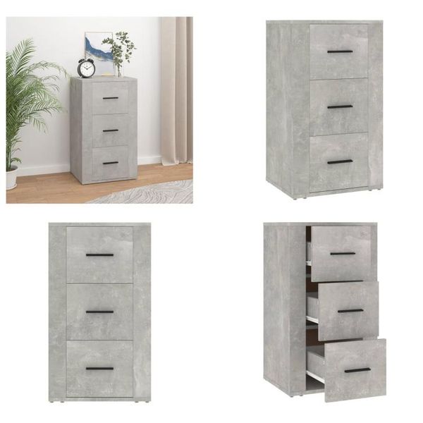 Vidaxl Credenza Grigio Cemento 40X33X70 Cm In Legno - Credenza - Credenza - Armadio - Armadio Portaoggetti-image