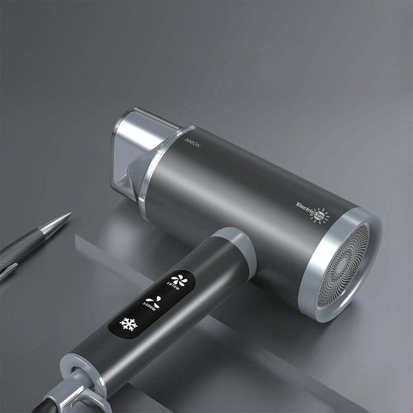 Asciugacapelli Ionico Electricsun, 1875W, 3 Impostazioni Di Calore E 2 Di Velocità, Con Sensore Tattile, Grigio-image