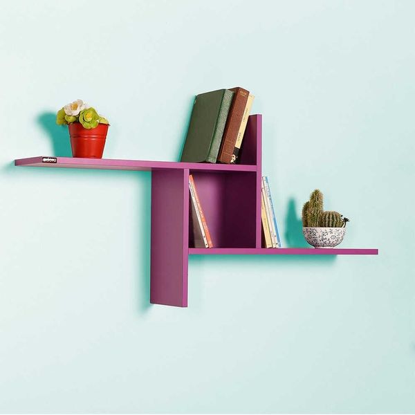 Skye Decor, Raf-04-Uu-1, Mensola Da Parete, Viola, 100 % Fogli Rivestiti Di Melamina, 100 X 18 X 50 Cm-image