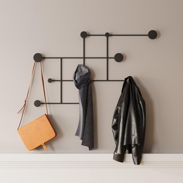 Wallity, Fatara, Gancio Da Parete In Metallo, Nero, 100 % Metallo, 112 X 64 X 10 Cm-image