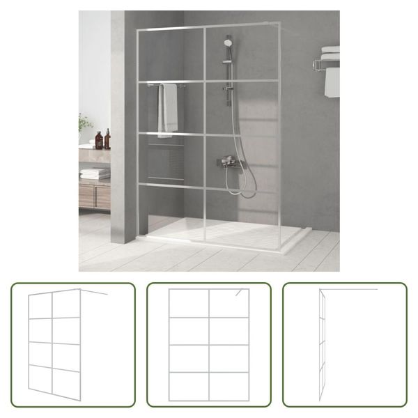 The Living Store Schermo Doccia Per Cabina Doccia Silver 140X195 Cm Esg Vetro Chiaro-image