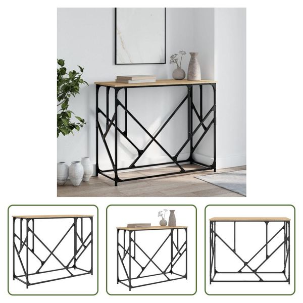 The Living Store Consolle In Rovere Sonoma 100X40X80 Cm Materiale A Base Di Legno-image