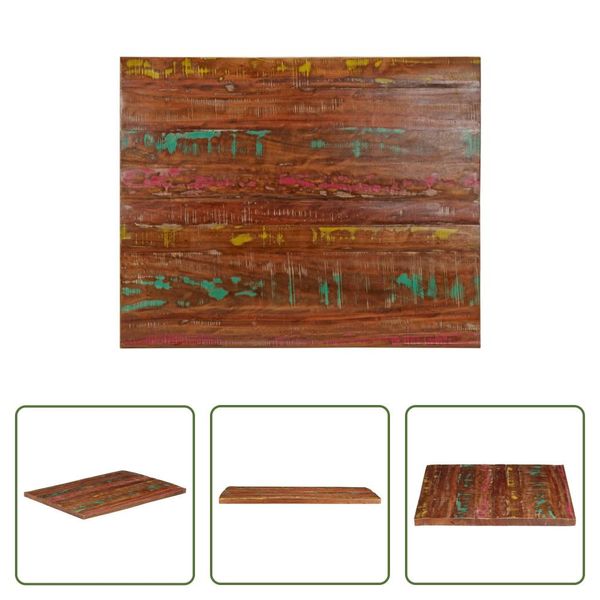 The Living Store Piano D'appoggio 90X80X2,5 Cm Rettangolare In Legno Massiccio Antico-image