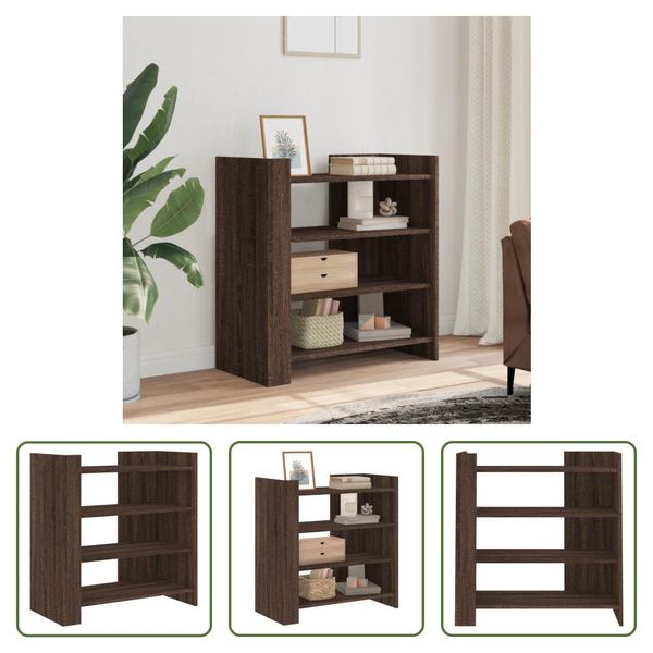 The Living Store Credenza In Legno Effetto Rovere Marrone 73,5X35X75 Cm-image