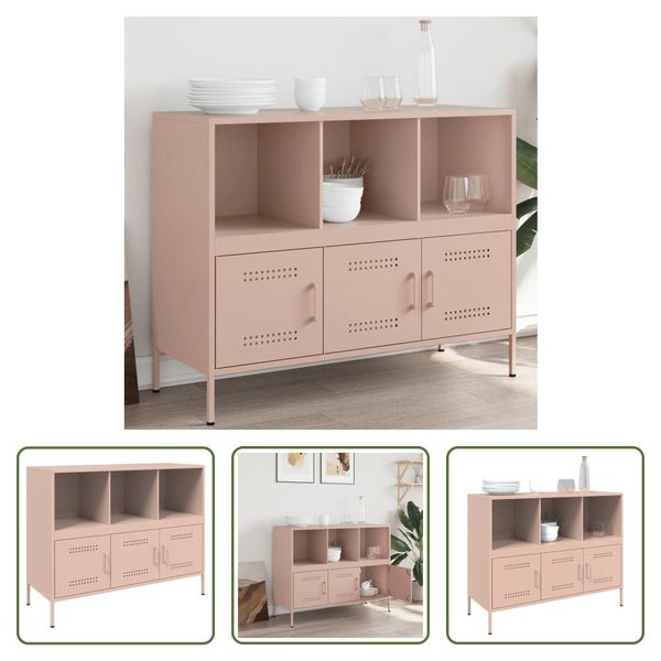 The Living Store Madia Rosa 100,5X39X79 Cm Acciaio Laminato A Freddo-image