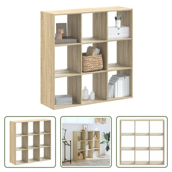 The Living Store Libreria Rovere Sonoma 102X32X102 Cm Materiale Legno-image