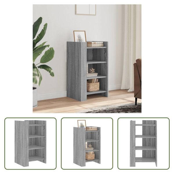 The Living Store Credenza Grigio Sonoma 45X35X75 Cm Materiale A Base Di Legno-image