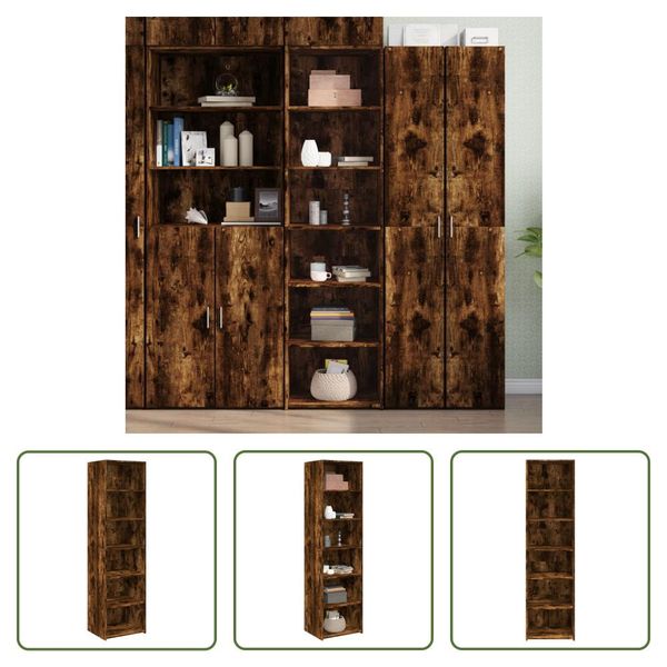 The Living Store Credenza In Rovere Sonoma 50X41X185 Cm Materiale In Legno-image