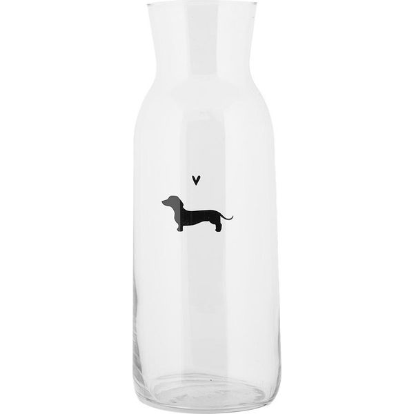 Caraffa Clayre & Eef 1000 Ml In Vetro Trasparente Bassotto-image