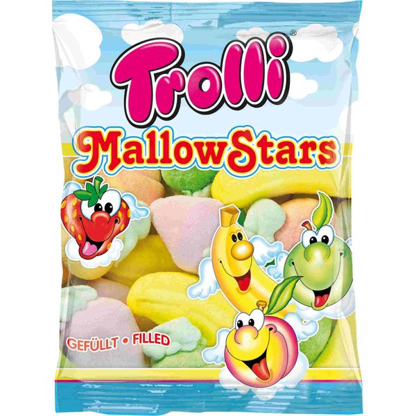 Trolli Mallow Stars, Frutti Di Marshmallow Extra Morbidi Con Ripieno 150G-image