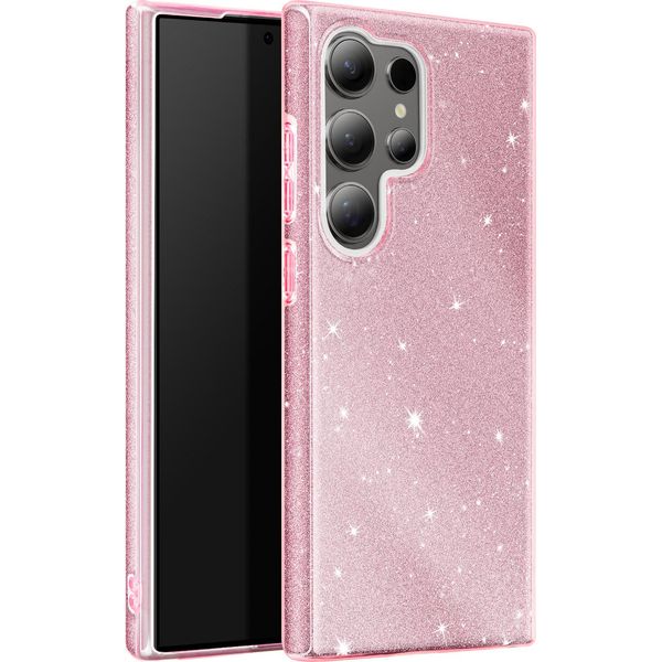 Avizar, Custodia In Silicone Scintillante Per Samsung S24 Ultra - Ultrasottile E Antiurto, Rosa-image