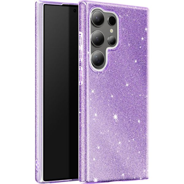 Avizar, Custodia In Silicone Scintillante Per Samsung S24 Ultra - Ultrasottile E Antiurto, Viola-image