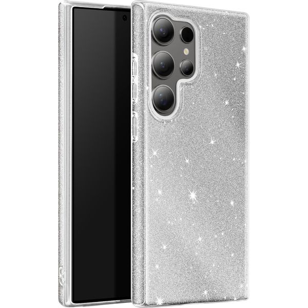 Avizar, Custodia In Silicone Scintillante Per Samsung S24 Ultra - Ultrasottile E Antiurto, Argento-image
