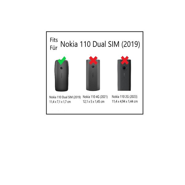 Custodia In Pelle Con Clip Da Cintura Per Nokia 110-image