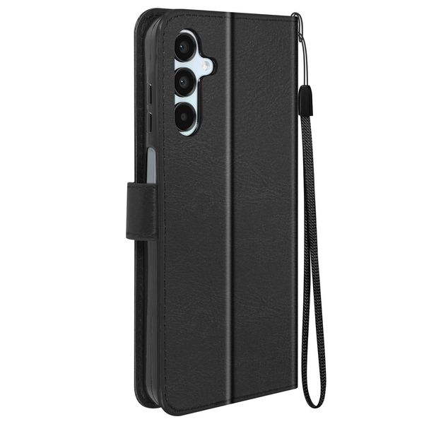 Mayaxess, Custodia A Portafoglio Per Samsung Galaxy A15 5G Funzione Stand Con Cinturino, Nero-image