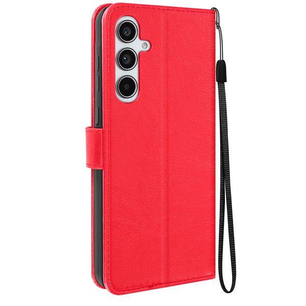 Mayaxess, Custodia A Portafoglio Samsung Galaxy A55 Funzione Stand Con Cinturino, Rosso-image