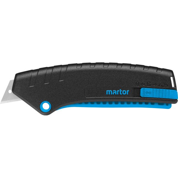 Martor Coltello Di Sicurezza Con Rientro Lama, Secunorm Mizar, Cutter Professionale, Leggero, Plastica, Per Destrorsi E Mancini, Logistica, Gs-image